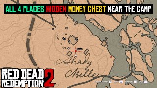 All 4 Places Hidden Money Chest Near The Camp  RDR2 [upl. by Larochelle]