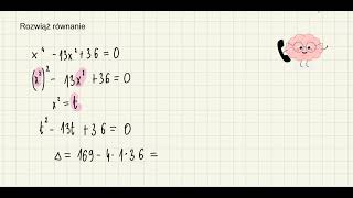 Równania sprowadzalne do równań kwadratowych [upl. by Ilke496]