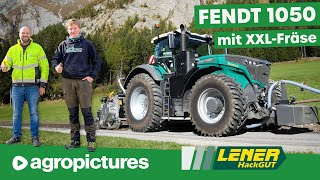 Lener Hackgut im Straßenbau  Asphalt fräsen mit Fendt 1050 Vario FAE MTHHP  Wegepflegegerät TH38 [upl. by Placidia517]