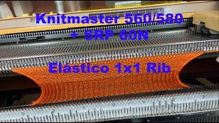 Empisal Knitmaster 560580 Silver Reed SK840  SRP 60N Elástico 1x1 Rib [upl. by Reviel]