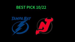 Tampa Bay Lightning vs New Jersey Devils 102224 Free NHL pick tip and projection [upl. by Keel]