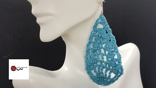 HOW TO CROCHET TEARDROP EARRINGS  DIY CROCHET [upl. by Ericka]