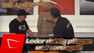 Leder richtig pflegen und versiegeln Unterschied COLOURLOCK Protector und Versiegelung Lederguide 4 [upl. by Attenahs]