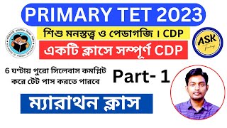 WB Primary TET 2023 CDP Marathon Class Part 1  ম্যারাথন ক্লাস [upl. by Leontina]