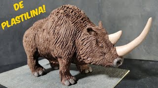 Rinoceronte Lanudo Coelodonta antiquitatisde plastilinaHow to make a rhinoceros with clay sculpt [upl. by Akcinahs]