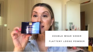 Double Wear Sheer Flattery Loose Powder  Review amp Demo [upl. by Ong]