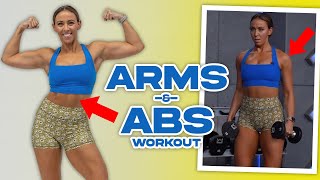 Toned Arms and Strong Abs Workout [upl. by Brigida]