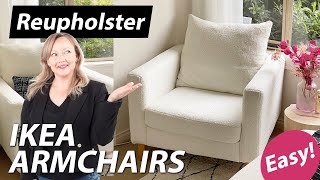 How to reupholster an Ikea Armchair or sofa  Recover amp make washable covers [upl. by Celtic]