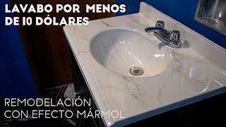 REMODELANDO un Lavabo SINK por Menos de 10 DÓLARES  Efecto Mármol con Resina Epóxica [upl. by Susie]