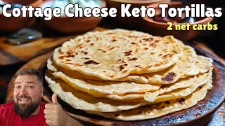 The Worlds Best Keto Tortillas  Cottage Cheese Based Easy and fast [upl. by Amak]