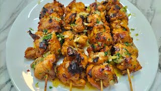 Honey Garlic Chicken Skewers  Easy Honey Garlic Chicken Recipe [upl. by Eve]