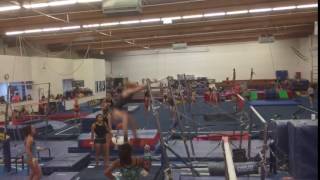 Anna Yeates Byers Gymnastics Center graduation year 2020 Working on Tekachev [upl. by Ecined]