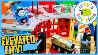 Thomas and Friends BIGJIGS FIVE WAY SHED AND ELEVATED CITY Fun Toy Trains [upl. by Wartow]