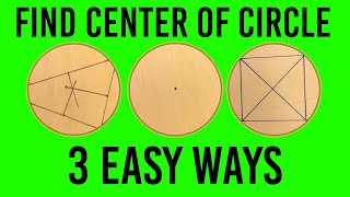 Find the Center of a Circle 3 EASY and QUICK Ways [upl. by Olfe]