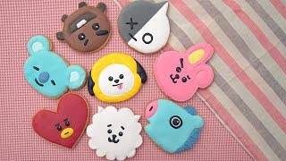 BT21 Royal Icing Cookie Recipe BTS BT21 Cookie のアイシングクッキー [upl. by Durwin224]