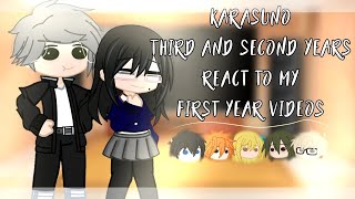 Karasuno Third and Second Years React To My First Year Videos  Haikyuu [upl. by Euqinitram661]