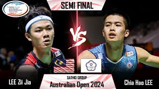 LEE Zii Jia MAS vs Chia Hao LEE TPE  Australian Open 2024 Badminton [upl. by Anauq]