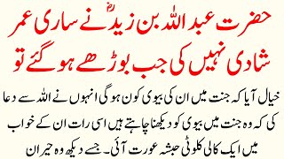 Hazrat Abdullah Bin Zaid Ne Saari Umar Shadi Nahi Ki Jab Budhay Huye [upl. by Lebisor]