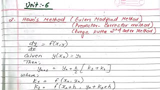 Unit6  Heuns Method 2nd order RK Method  Numerical Method  Prashant YT  BE Civil  TUPUKU [upl. by Castle]