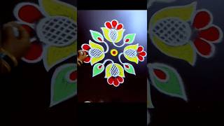 Simple muggulu 🌺 easy colour kolam 🌺shorts trending kolam [upl. by Parcel]