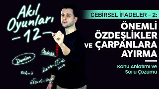 Ozan Alper 8 Sınıf Matematik Cebirsel İfadeler Özdeşlikler Çarpanlara Ayırma Lightboard ile Ders [upl. by Korff]