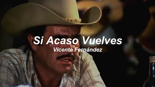 Vicente Fernández  Si Acaso Vuelves Letra  Lyrics [upl. by Samau]