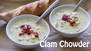 Easy New England Clam Chowder Recipe  The Frugal Chef [upl. by Hachmin]