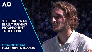 Stefanos Tsitsipas OnCourt Interview  Australian Open 2024 First Round [upl. by Ornie]