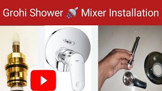 Grohi Shower Mixer Installation  Rain 🌧️ Shower Essenew New 19285DL1 installation [upl. by Michaele]