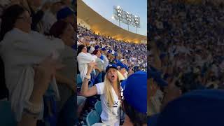 Dodger pandemonium Game 2 mlb dodgers yankees baseball worldseries [upl. by Hairakcaz951]