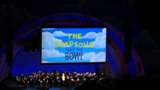 The Simpsons  StarSpangled Banner national anthem opening sequence at The Hollywood Bowl 91314 [upl. by Venn]