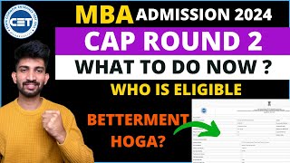 MBA Cap Round 2 Important Dates 2024  MBA Cap Round 2 Option Form 2024 [upl. by Bergh]