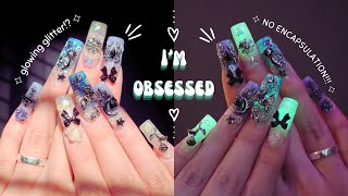 ✧꙳🖤 Glitter Acrylic Nails with my Custom Acrylics 🖤꙳✧ [upl. by Rap876]