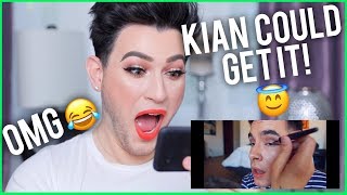 REACTING TO KIAN LAWLEY FOLLOWING MY MAKEUP TUTORIAL DEAR LORD [upl. by Bruckner570]