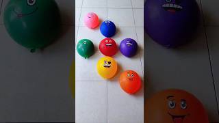 Red Green Yellow Emoji Balloon Popping Video Reverse asmr satisfying [upl. by Hamitaf]