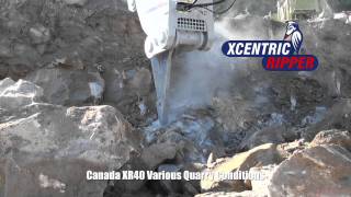 Canada XR40 Various Quarry Conditions  Xcentric Ripper [upl. by Einned]