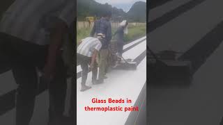 Glass Beads in thermoplastic paint on road [upl. by Kevon402]