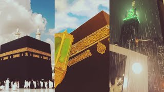 Makkah in rain ll Kaaba view in rain ll beautiful view by meet Maria [upl. by Sukram]