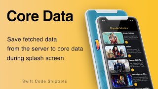 Core Data  How to save data from the server to Core Data during splash screen in swift [upl. by Nnylak]