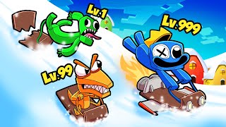 Reaching 999999 MPH in SLED SIMULATOR Rainbow Friends [upl. by Latsryc]