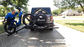 Loading Two Heavy EBikes Using a Ramp on a Hitch Bike Rack [upl. by Ahders]