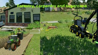 I will make a lot of money from forestry and sugarcane Farming Simulator 23 map of Amberstone 370 [upl. by Notffilc380]