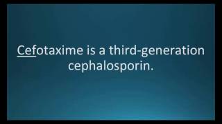 How to pronounce cefotaxime Claforan Memorizing Pharmacology Flashcard [upl. by Gardner444]