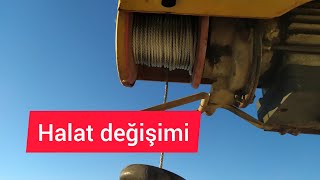 Ev tipi vinç halat değişimi [upl. by Washburn]