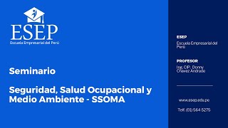 SEMINARIO DEL DIPLOMADO ESPECIALIZADO SEGURIDAD SALUD OCUPACIONAL Y MEDIO AMBIENTE SEM5SSOMA031124R [upl. by Cybill789]