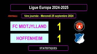 FC MIDTJYLLAND  HOFFENHEIM  11  1ère journée  Ligue Europa 20242025 [upl. by Cheria404]