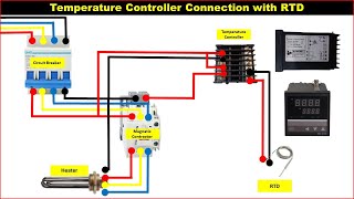 Temperature Controller Connection with RTD । Temperature Controller Install Diagram । [upl. by Llirrem]