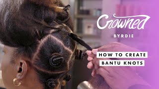 How to Create Bantu Knots at Home  Crowned  Byrdie SHORTS [upl. by Milo]