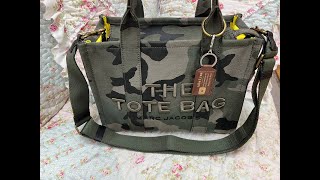 Whats in my Marc Jacobs Camo Tote Bag [upl. by Cozmo]