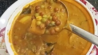 blackchanagreenpeascurry ಕಡಲೆಬಟಾಣಿಸಾರು function style black chana green peas curry [upl. by Notirb]